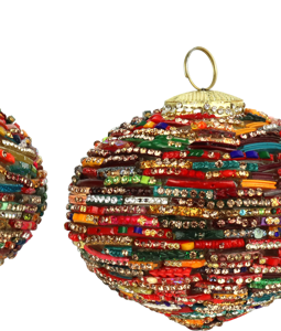 9168 GLASS ORNAMENTS RUBY S/3